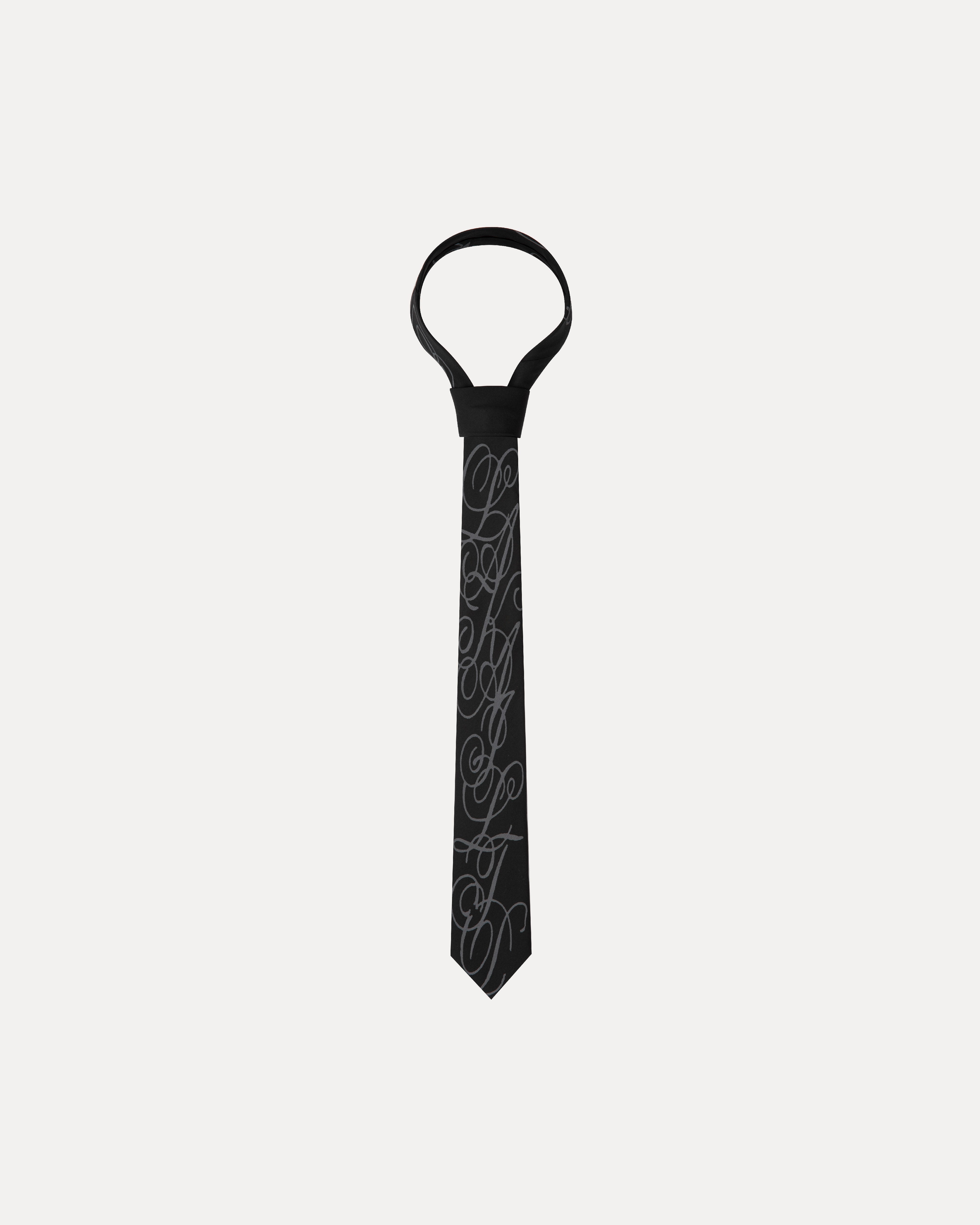 lakai-jacquard-necktie-cravate-noire image 1