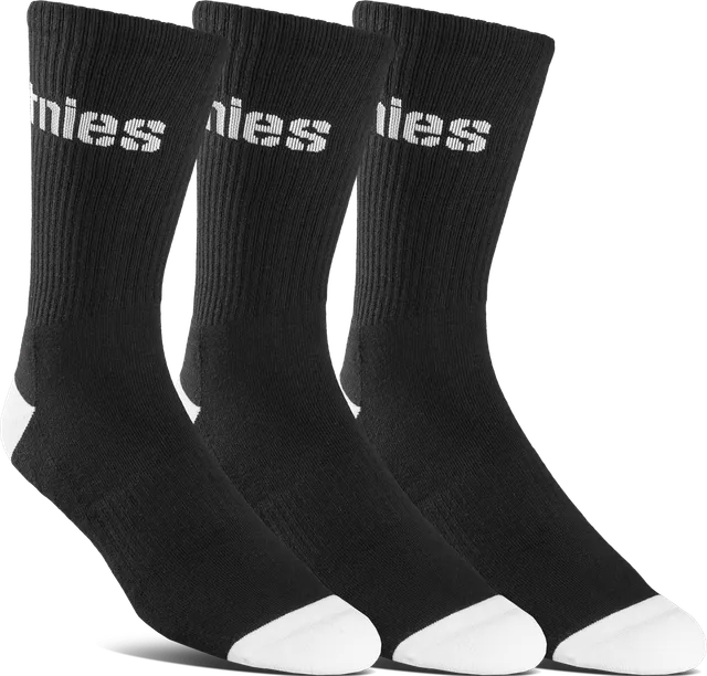 etnies-stencil-icon-sock-3-pack-chaussettes-skate-noir image 1