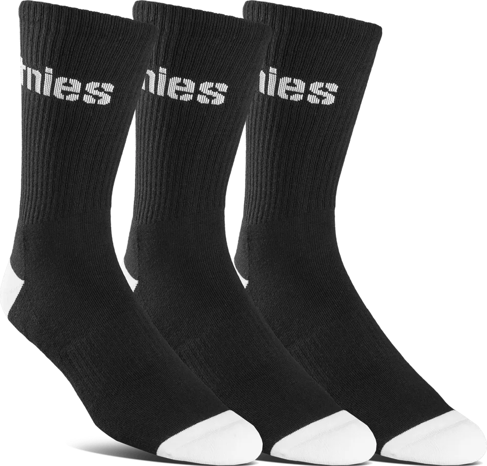 etnies-stencil-icon-sock-3-pack-chaussettes-skate-noir image 1