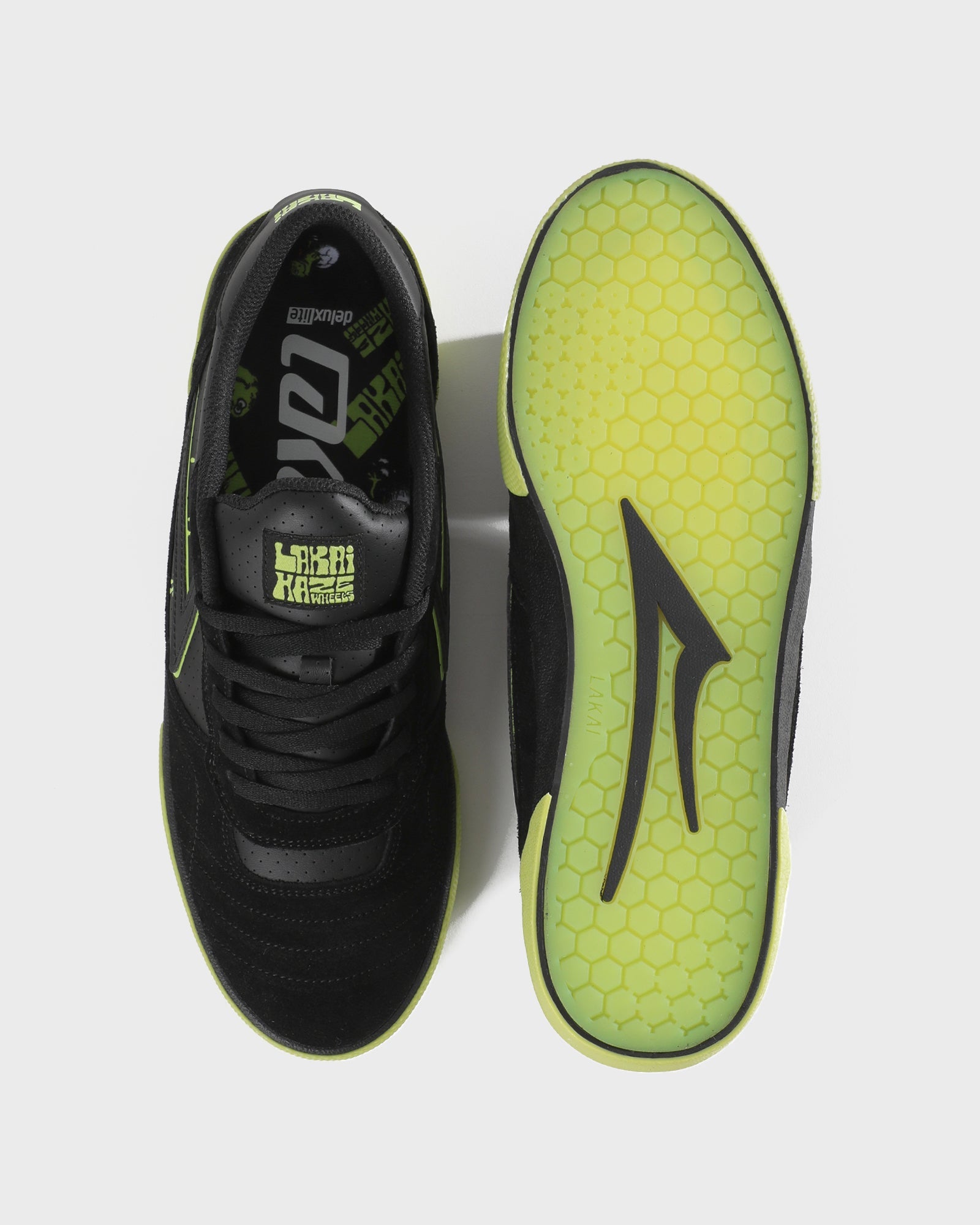 lakai-cambridge-x-haze-wheels-chaussures-de-skate-acid-lime-noir image 4