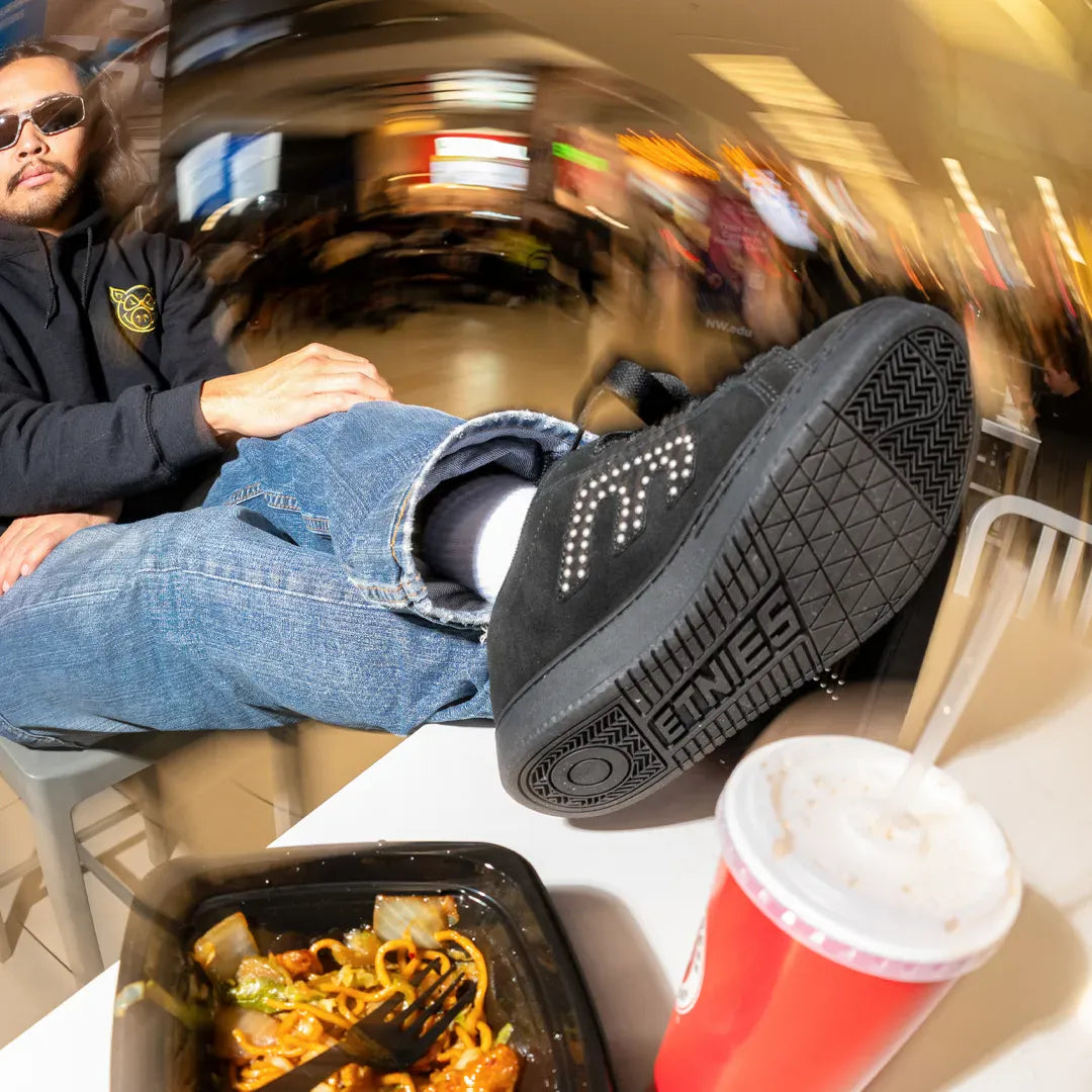 etnies-kingpin-chaussures-skate-black-black-silver image 2