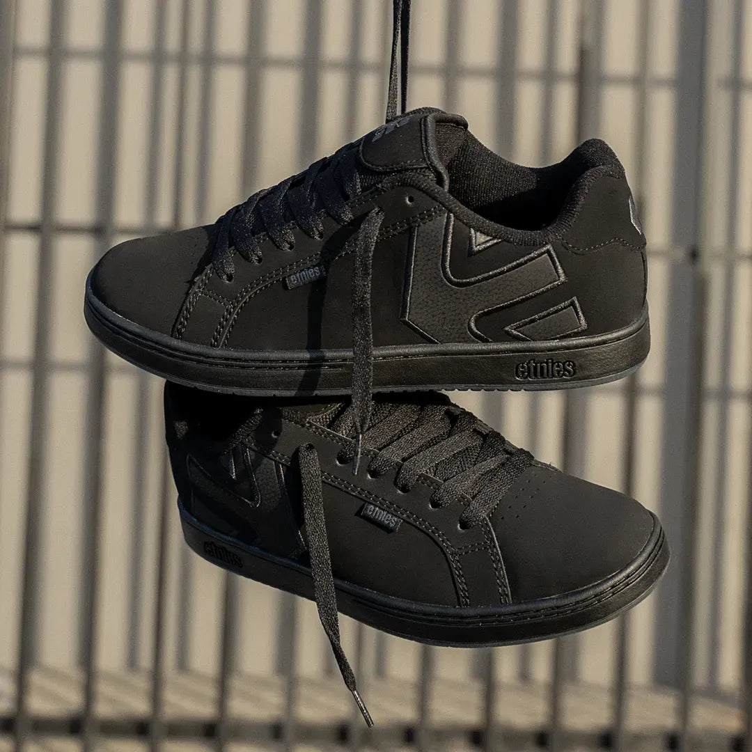 etnies-fader-chaussures-skate-noir-brut-su-de image 2