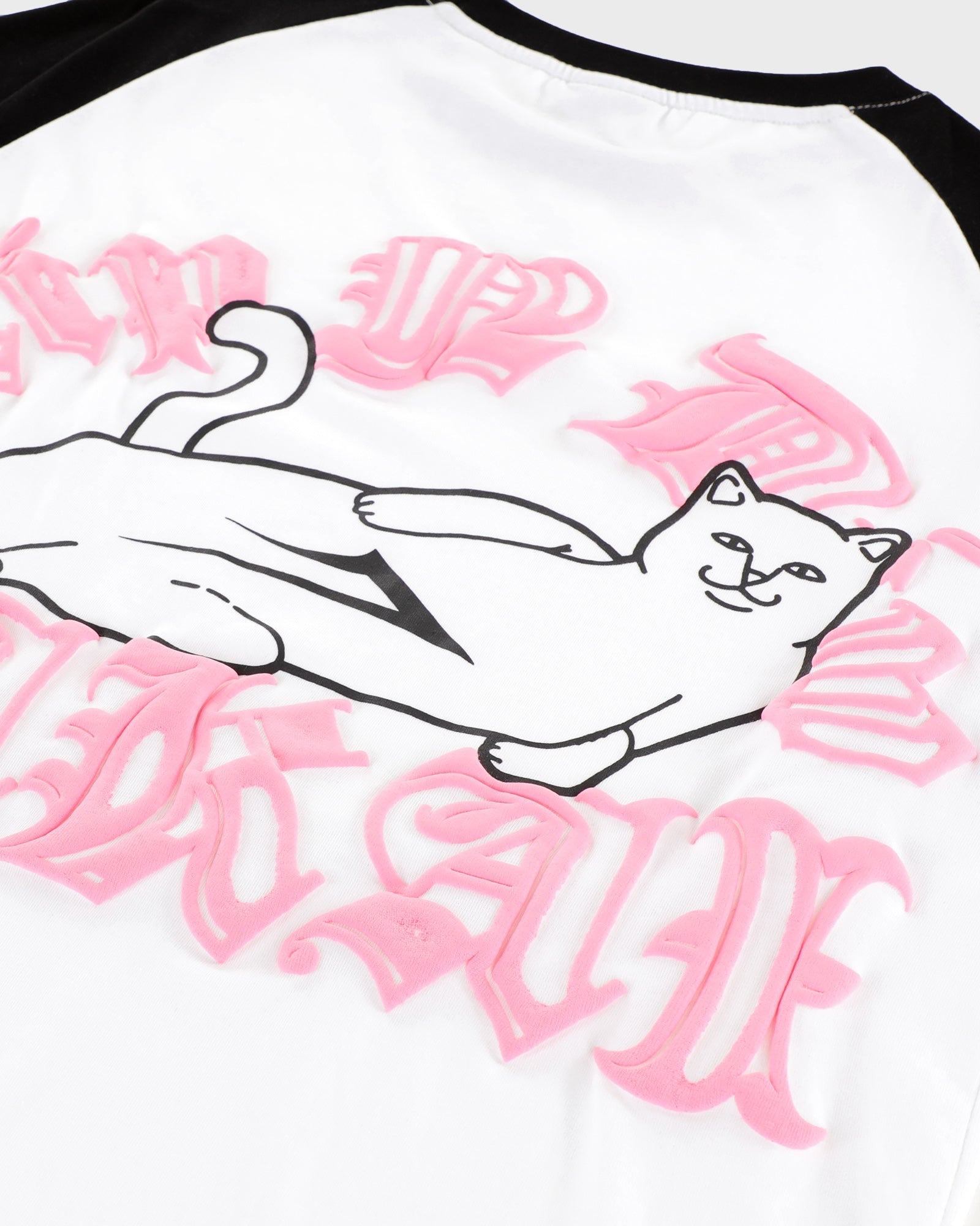 lakai-x-ripndip-raglan-ss-tee-t-shirt-blanc-noir image 4