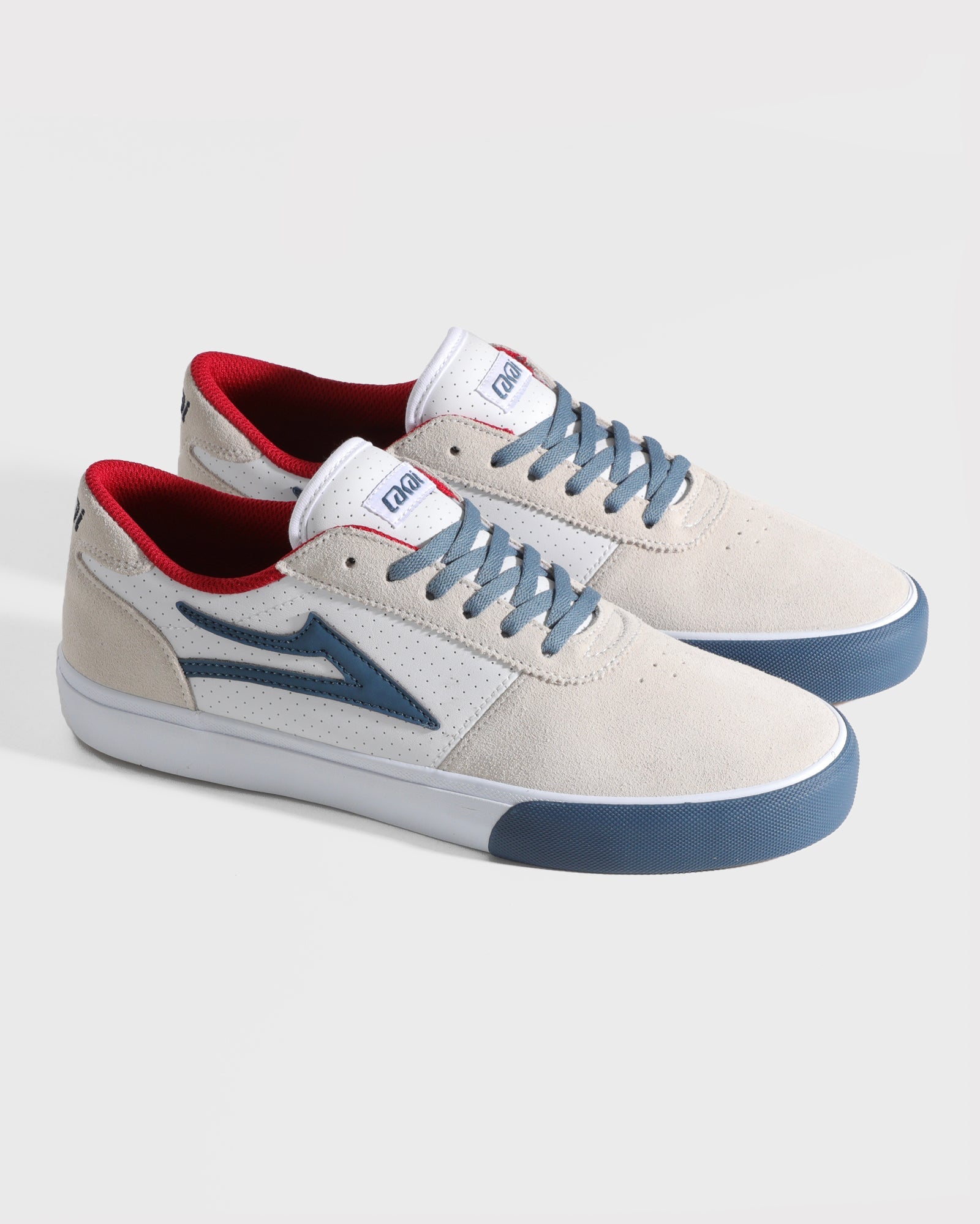 lakai-manchester-chaussure-skate-white-suede-navy-perf image 2