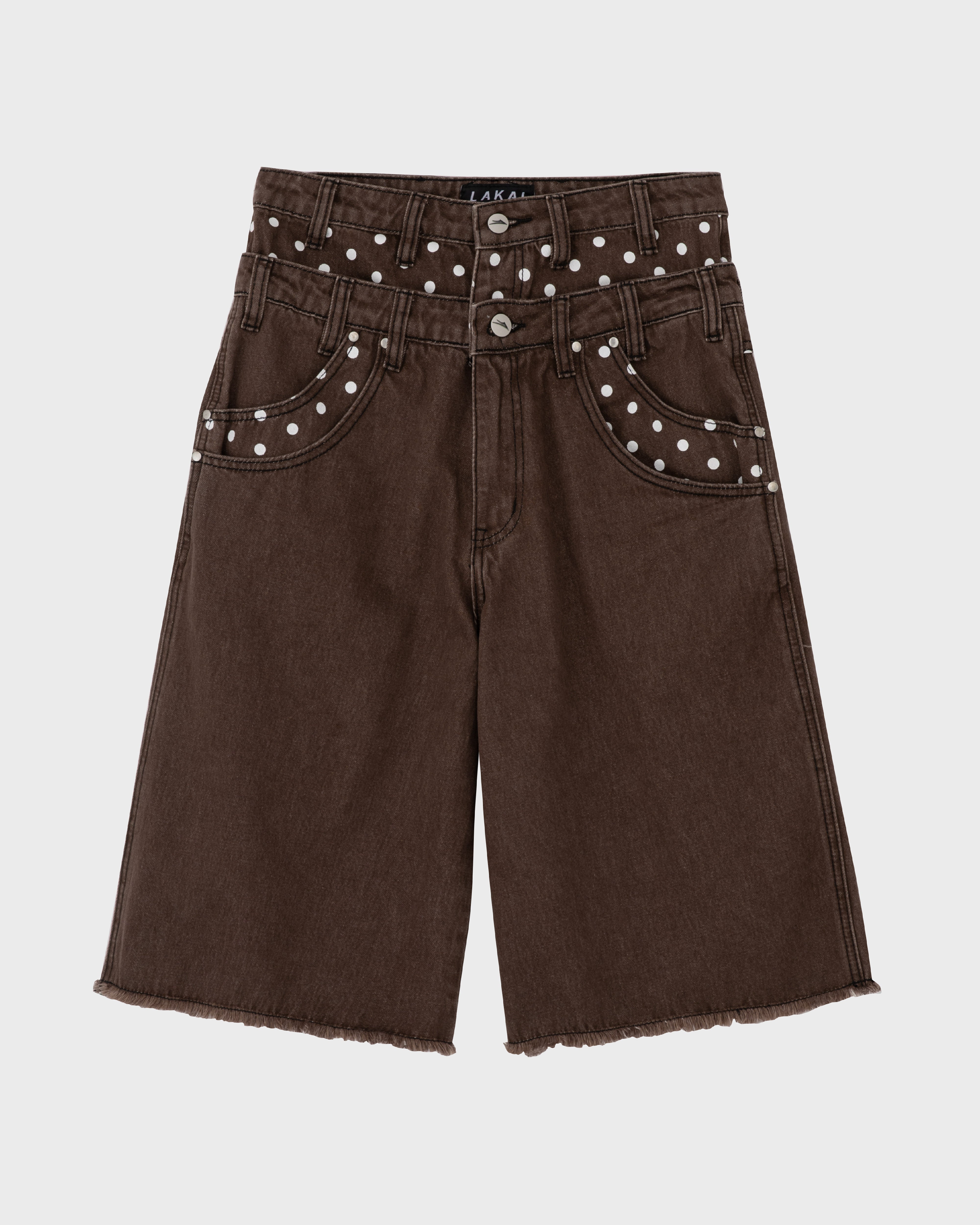 lakai-double-waisted-jumbo-jorts-jean-short-brown-polka image 1