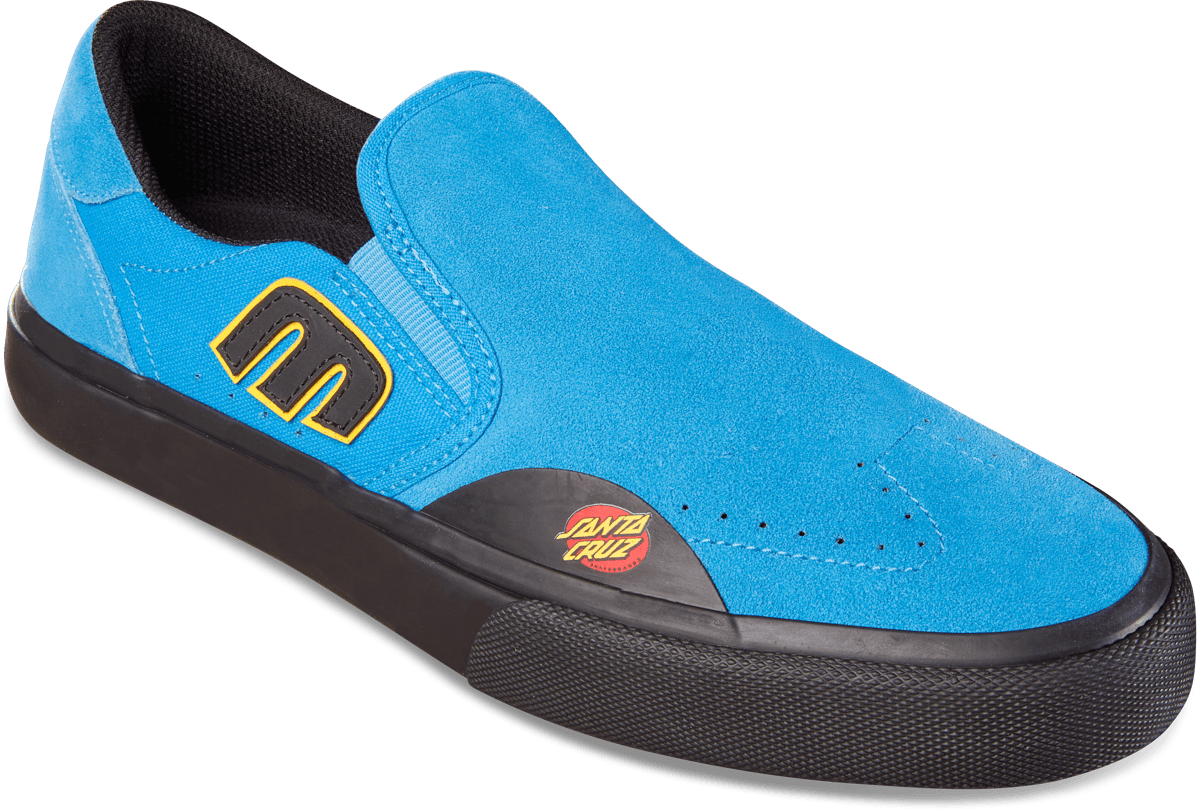 etnies-lo-cut-slip-x-santa-cruz-chaussures-skate-slip-on-bleu image 4