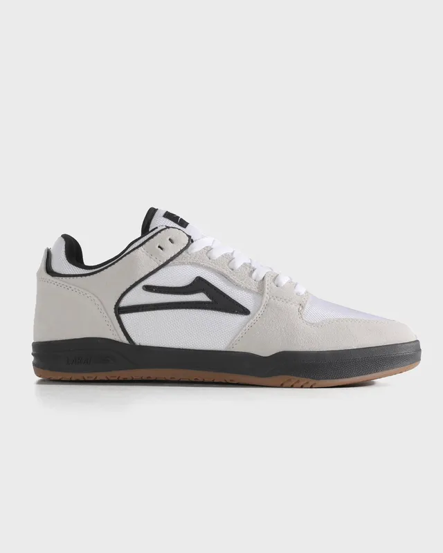 lakai-telford-low-chaussures-skate-blanc-su-de-cordura-noir image 1