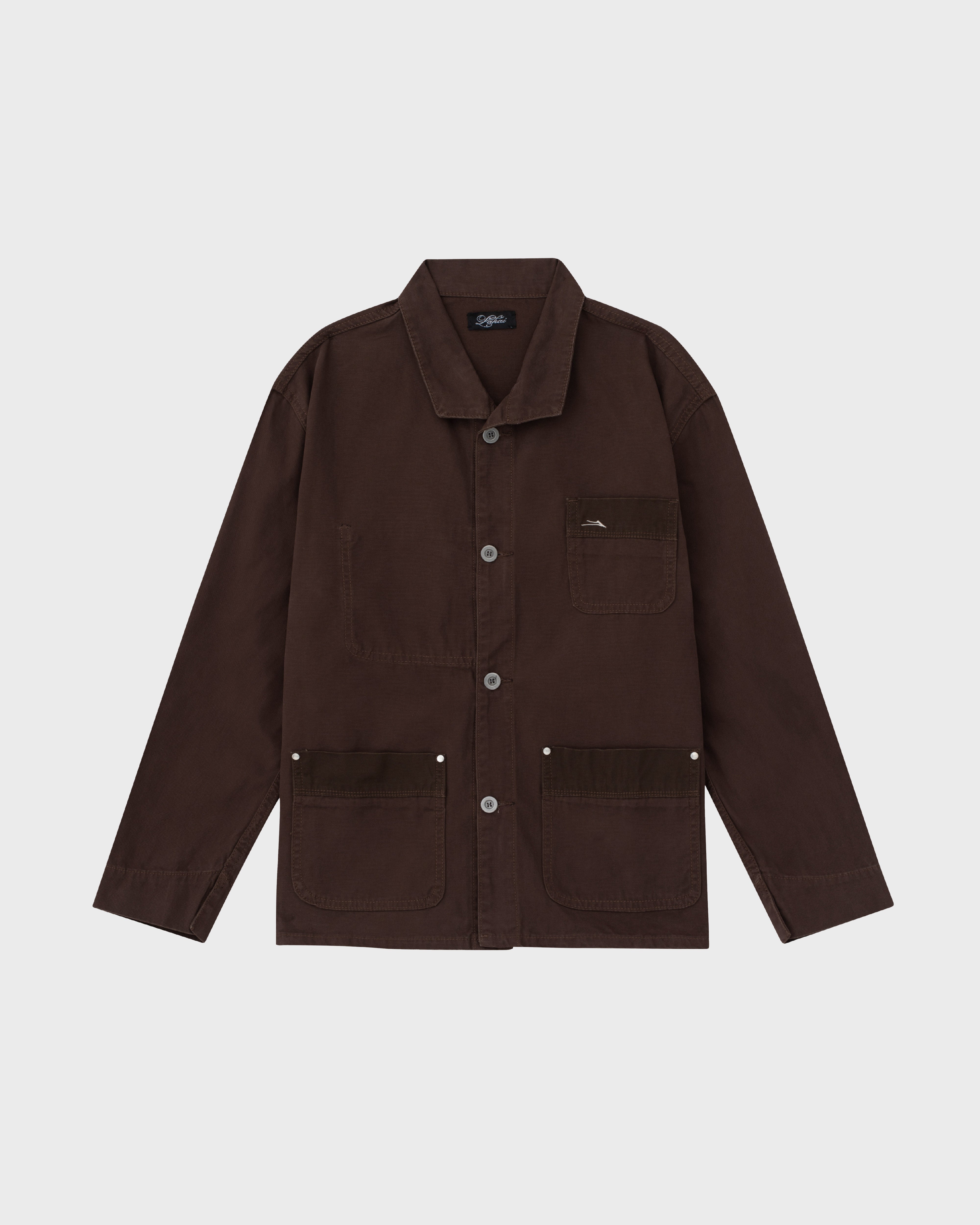 lakai-moleskin-chore-coat-marron-fonc image 1