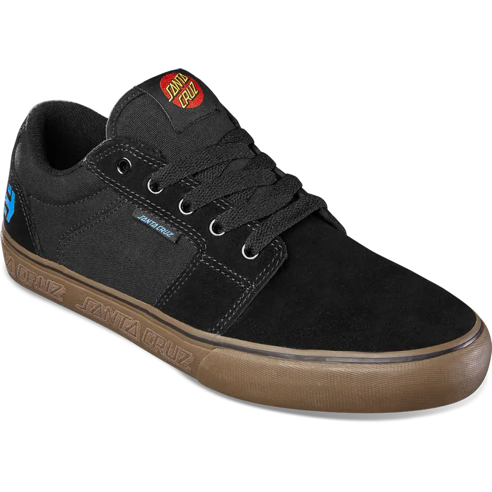 etnies-barge-ls-x-santa-cruz-chaussure-skate-slim-vulc-noir-gomme image 4