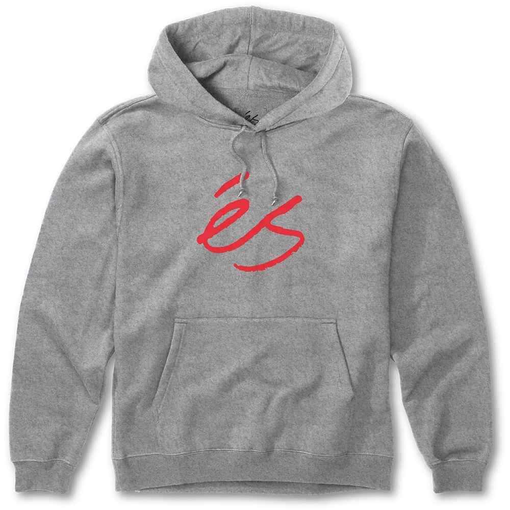 s-script-fleece-sweat-capuche-grey-red image 1