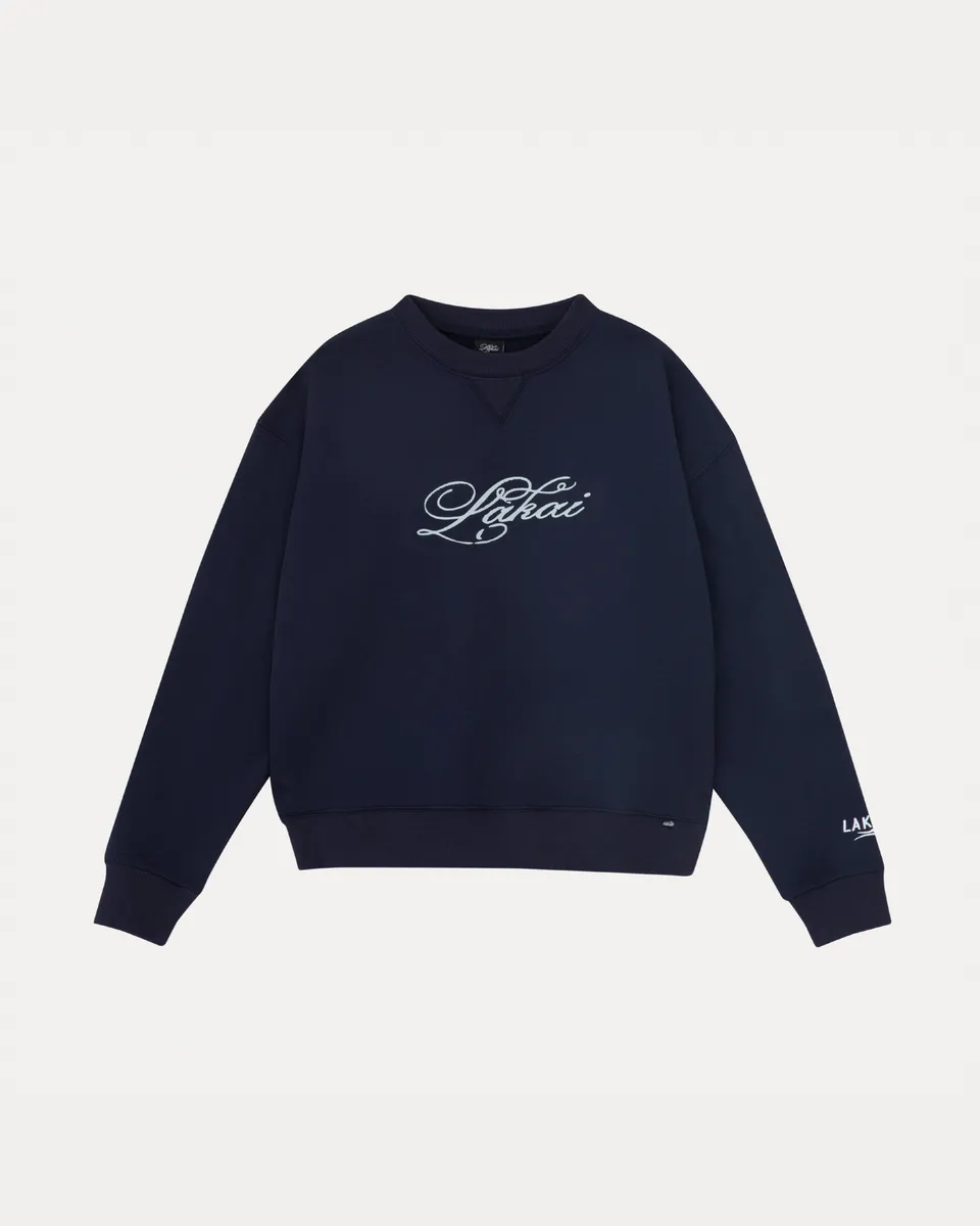 lakai-classic-crewneck-sweater-sweat-col-rond-navy-blue image 1