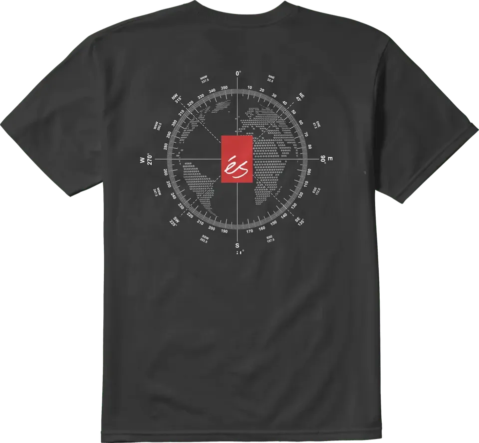 s-compass-tee-t-shirt-skate-coton-noir image 1