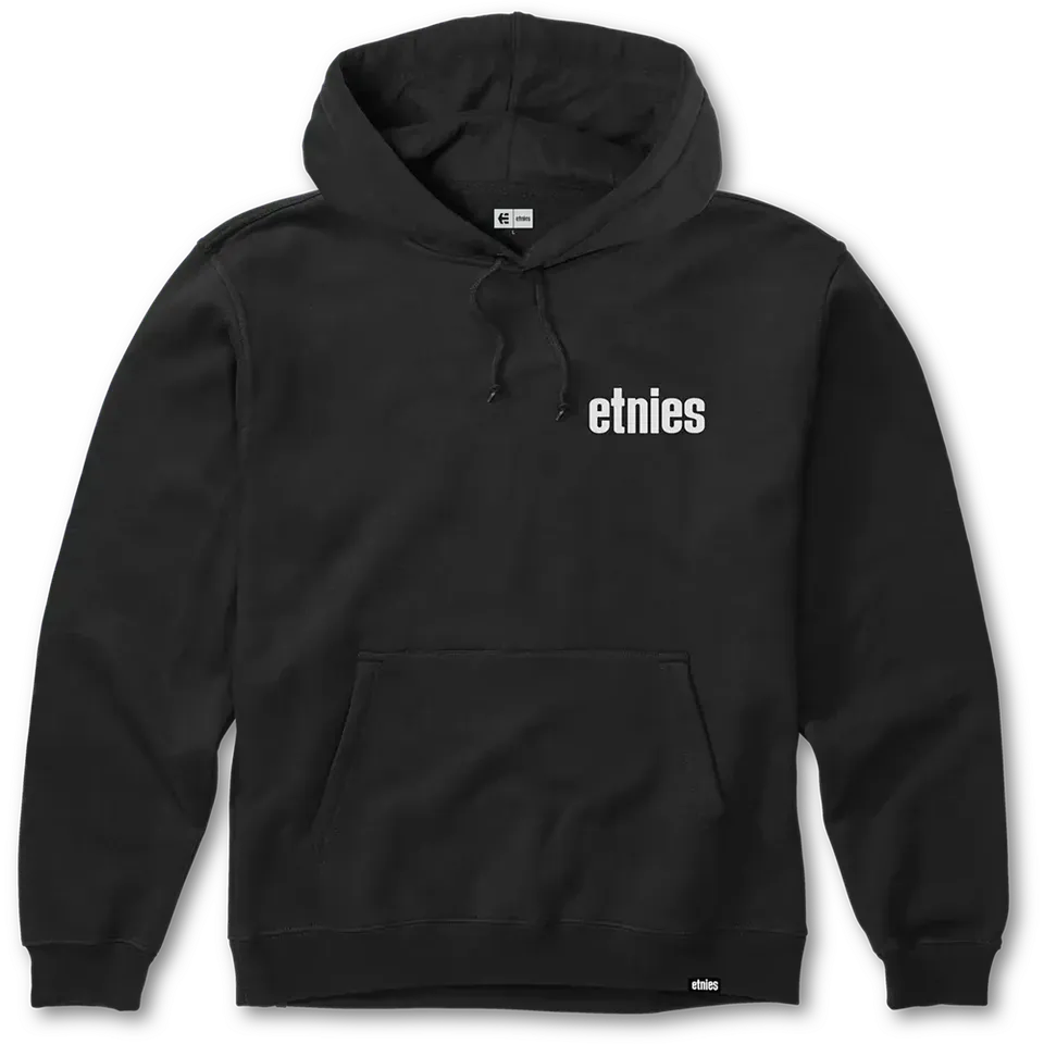 etnies-wordmark-hoodie-sweat-capuche-black-white image 1