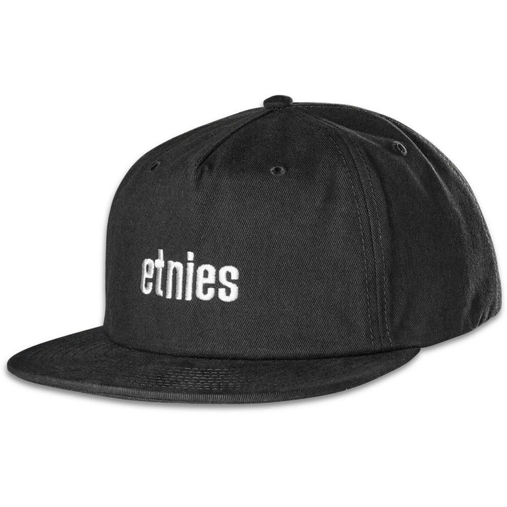 etnies-wordmark-embroidery-snapback-casquette-black image 1