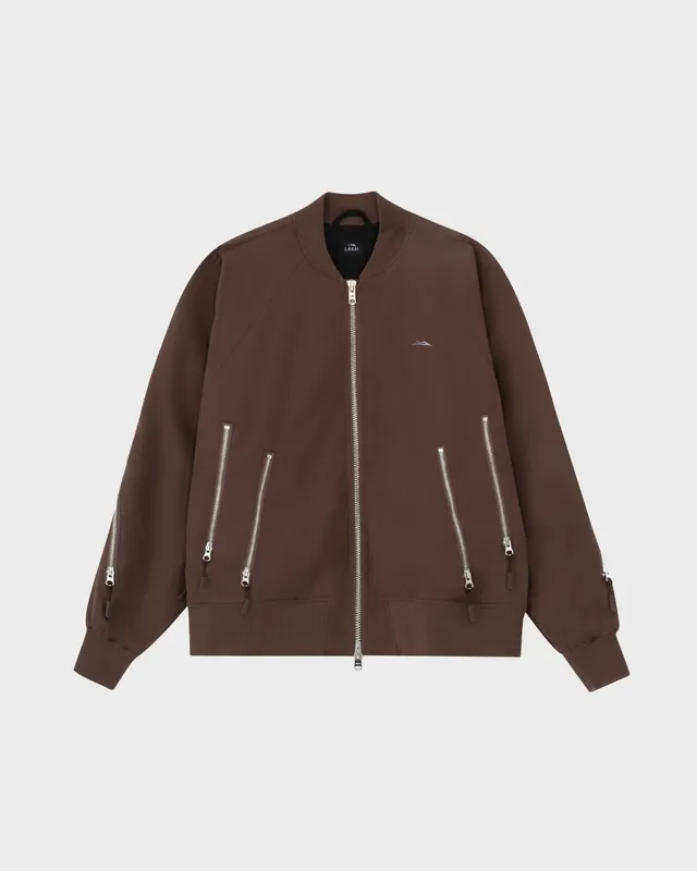 lakai-manchester-blouson-bomber-zip-slashed-brown image 1
